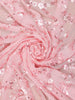Baby Pink Sequin Embroidered Design Georgette Saree
