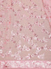 Baby Pink Sequin Embroidered Design Georgette Saree