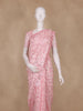 Baby Pink Sequin Embroidered Design Georgette Saree