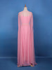 Baby Pink Sequin Embroidered Georgette Skirt Top with Net Cape Dupatta - Diadem