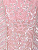 Baby Pink Sequin Embroidered Net Gown with One-Shoulder Dupatta