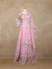 Baby Pink Sequins Embroidered Net Lehenga Set With Dupatta