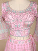 Baby Pink Sequins Embroidered Net Lehenga Set With Dupatta