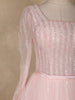 Baby Pink Sequins and Beads Design Net Gown