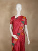 Baby Pink Solid Woven Design Pure Kanchipuram Silk Saree with Temple Zari Border
