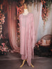 Baby Pink Stone Embellished Chiffon Salwar Suit with Dupatta