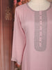 Baby Pink Stone Embellished Chiffon Salwar Suit with Dupatta