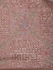 Baby Pink Floral Designed Organza Designer Saree