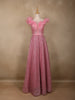 Baby Pink Glitter Worked Net Party Wear Gown