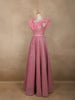 Baby Pink Glitter Worked Net Party Wear Gown