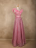 Baby Pink Glitter Worked Net Party Wear Gown