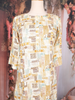 Beige Abstract Printed Cotton Rayon Kurti