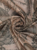 Beige And Green Floral Printed Semi Tussar Saree