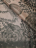 Beige And Green Floral Printed Semi Tussar Saree