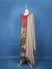 Beige And Pink Multicolor Floral Printed Synthetic Palazzo Salwar Suit