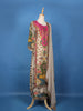 Beige And Pink Multicolor Floral Printed Synthetic Palazzo Salwar Suit