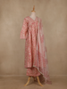Beige And Red Floral Design Cotton Salwar Suit