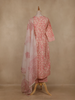 Beige And Red Floral Design Cotton Salwar Suit