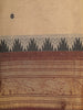 Beige Butta Design Cotton Saree with Brown Zari Temple Border