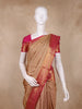 Beige Butta Design Kanchipuram Silk Saree