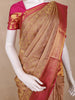 Beige Butta Design Kanchipuram Silk Saree