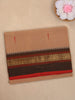 Beige Butta Woven Design Cotton Saree with Contrast Zari Border