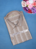 Beige Checked Design Half Sleeve Cotton Shirt