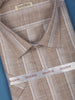 Beige Checked Design Half Sleeve Cotton Shirt