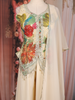 Beige Floral Design Chiffon Palazzo Suit