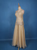 Beige Floral Design Organza Palazzo Suit