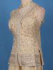 Beige Floral Design Organza Palazzo Suit