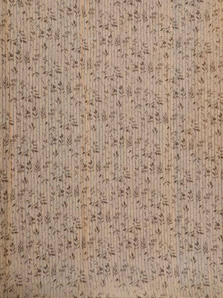 Beige Floral Design Tussar Silk Saree - Diadem