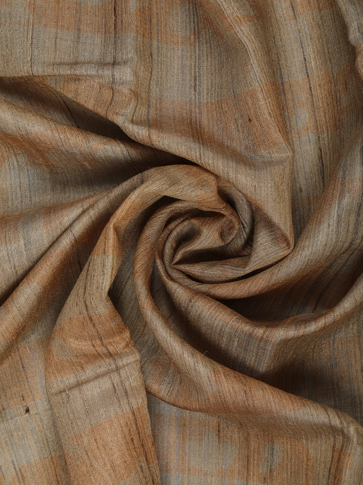 Beige Floral Design Tussar Silk Saree - Diadem