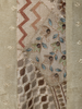 Beige Floral Design Silk Gown