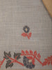 Beige Floral Embroidered Design Pure Cotton Saree