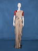 Beige Floral Embroidered Design Pure Cotton Saree