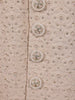 Beige Floral Embroidered Design Satin Sherwani Suit