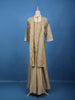 Beige Floral Embroidered Design Tussar Palazzo Suit