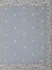 Beige Floral Embroidered Tissue Saree with Golden Scalloped Border - Diadem