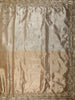 Beige Floral Embroidered Tissue Silk Saree with Scalloped Border