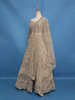 Beige Floral Embroidery Design Bridal Net Lehenga
