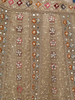 Beige Floral Embroidery Design Bridal Net Lehenga