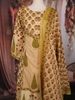 Beige Floral Print Cotton Salwar with Dupatta