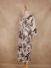 Beige Floral Printed Cotton Kurti