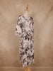 Beige Floral Printed Cotton Kurti