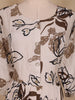 Beige Floral Printed Cotton Kurti