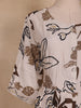 Beige Floral Printed Cotton Kurti