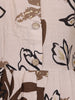 Beige Floral Printed Cotton Kurti