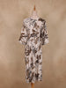 Beige Floral Printed Cotton Kurti