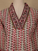 Beige Floral Printed Cotton Kurti Top